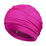 New Women Swimming Cap Girl Long Hair Bathing Swimming Caps Hat Stretch Drape Swim Pool Seaside Water Sport Elastic Nylon Turban