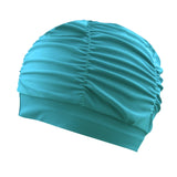 New Women Swimming Cap Girl Long Hair Bathing Swimming Caps Hat Stretch Drape Swim Pool Seaside Water Sport Elastic Nylon Turban